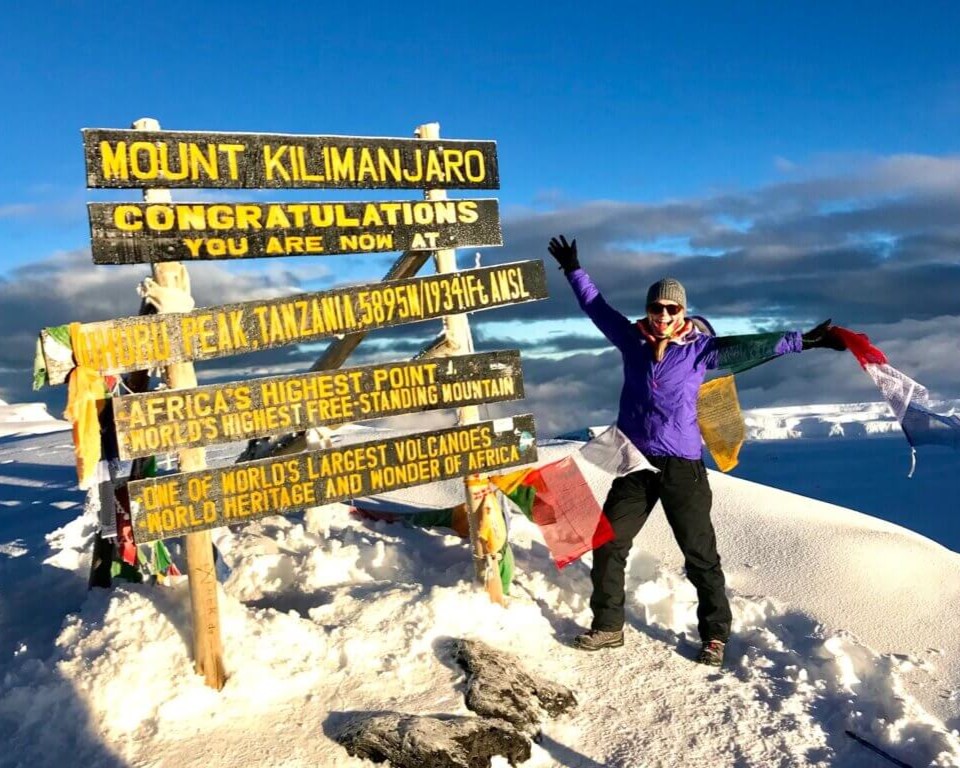 Kilimandżaro szczyt wschód słońca